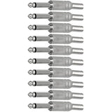 1/4 Inch Ts Audio Phono Tone Male Plug Cable Connector - 1/4" 6.35Mm Ts Guitar Cable Plug (10 Pack)