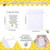 24 Sets Bee Good Luck Charm Gifts With Inspirational Story Cards And Organza Bags, Small Resin Bee Decor Pocket Favors For Teacher Appreciation Coworkers Employees Friends Holiday Party