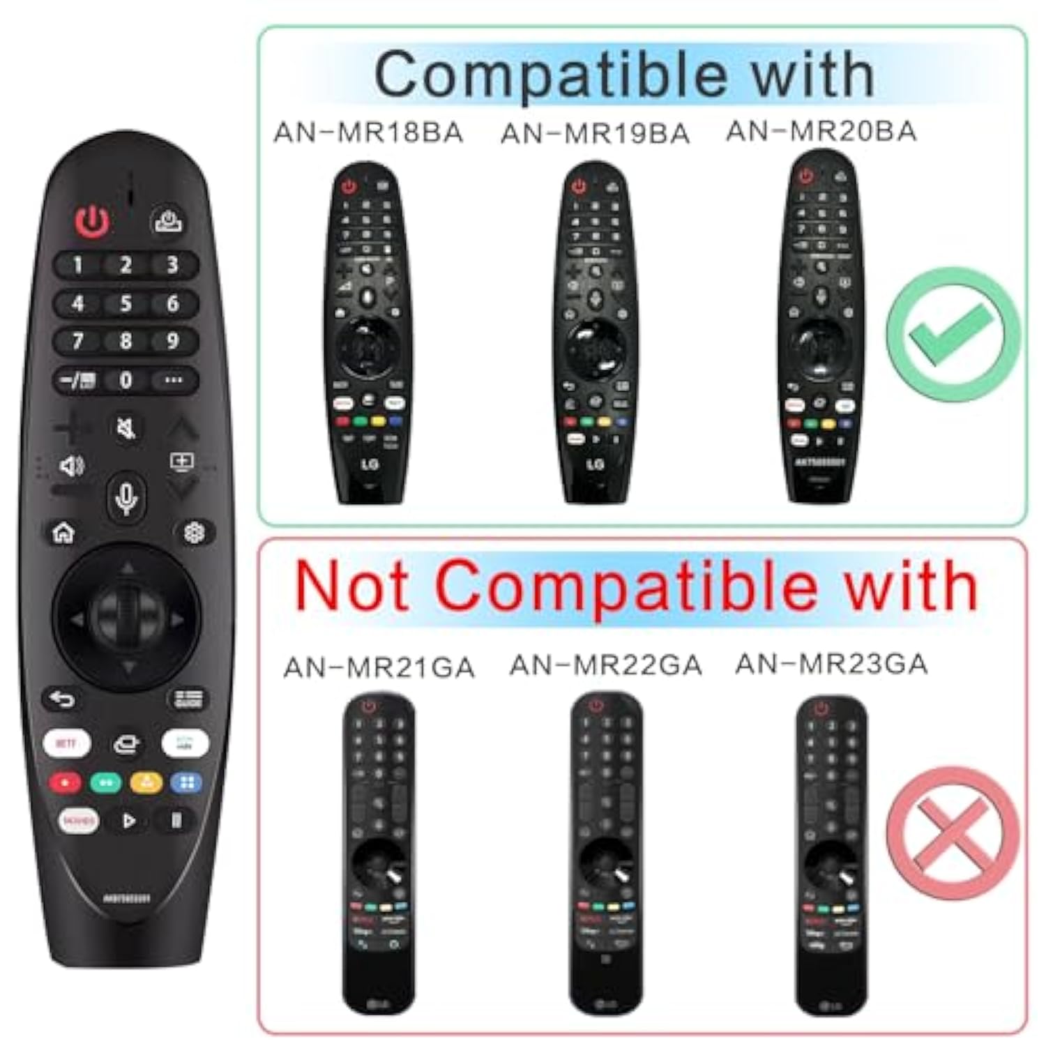 Replacement Magic Remote for LG Smart UHD OLED QNED NanoCell 4K 8K TVs