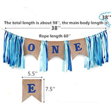 1St Birthday Decorations,Baby Boy'S First Birthday Banner,Burlap Highchair Banner For 1St Baby Birthday Banner Decorations