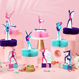9 Pcs Gymnastics Honeycomb Centerpieces Gymnastics Party Decoration Gi