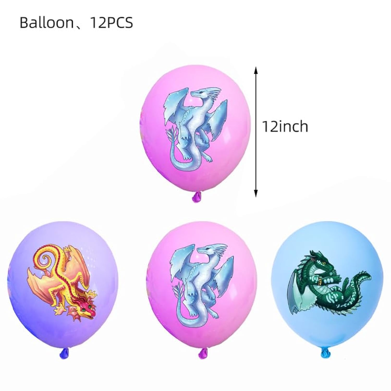 18Pcs Wings Of Fire Dragon Balloons Birthday Party Supplies Boys And Girls Adult For Wings Dragon Birthday Party Decorations Party Favor Balloons