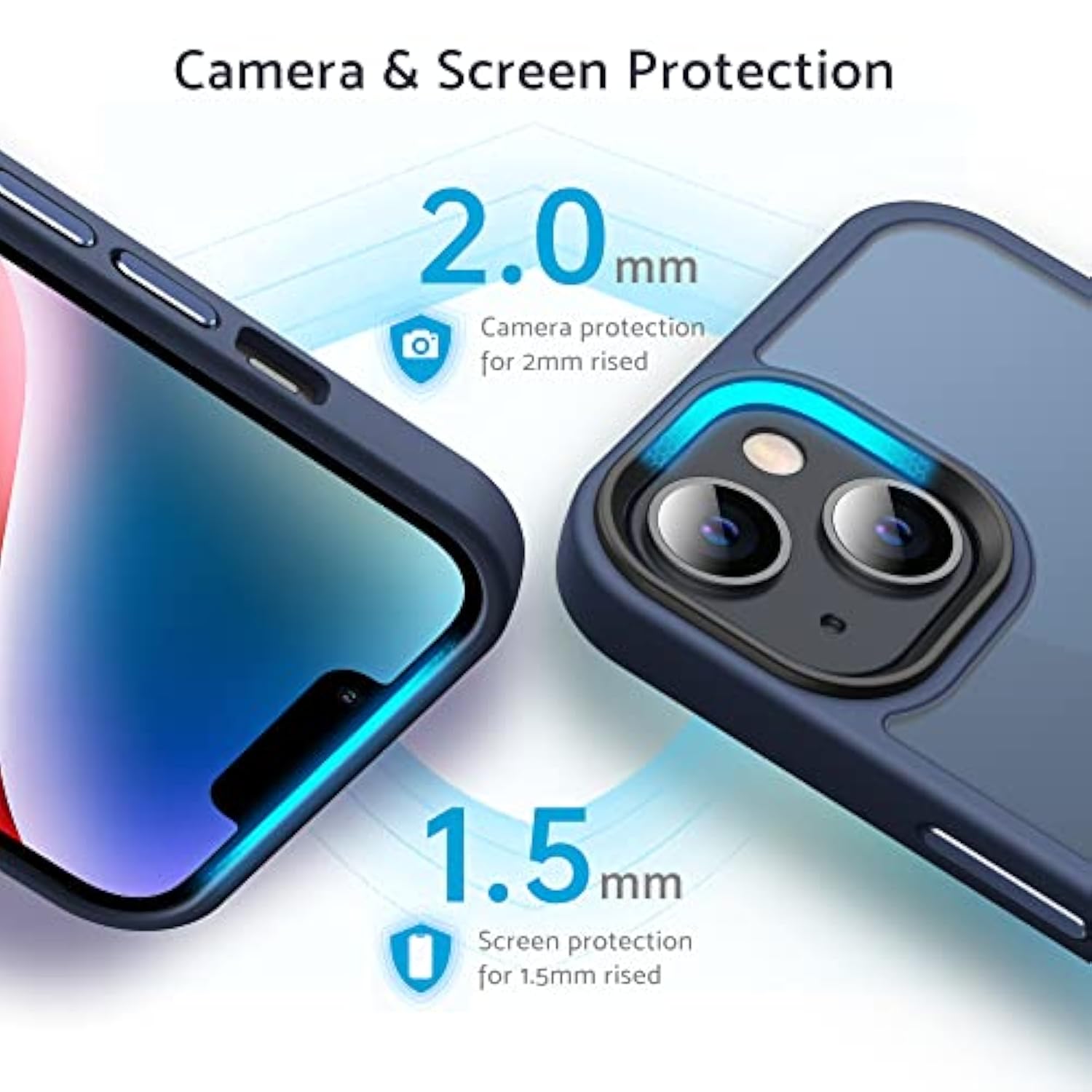 Designed For 14/13 Case, [Support Magsafe] Soft Silicone Slim Anti-Scratch Case For 14/13 6.1 Inch, Blue