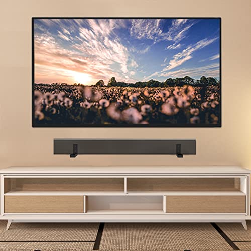 Center Channel Speaker Wall Mount, Universal Soundbar Wall Mount Bracket Hold up to 30 lbs, Arms Extend Adjustment from 7 to 11.5 inch (SLK201), Black