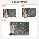 1 Pack 3 Blankets Fluffy Premium Fleece Pet Blanket Flannel Paw Printed Throw For Dog Cat(Small 23X16'', Grey/Brown/Blue)