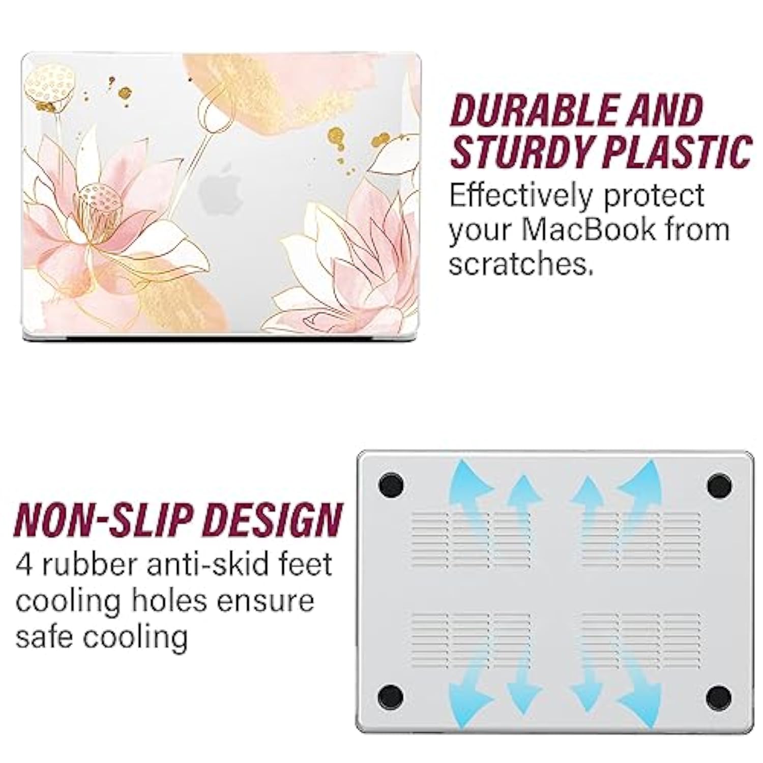 Compatible With Macbook Air 15 Inch Case,2023 Newly Release Model Mac Air 15.3" A2941 M2 With Retina Display & Touch Id, Laptop Hard Shell (White)