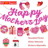 Mothers Day Decorations for Party Supplies Happy with Happy Mother’s Banner Hanging Swirls Mothers Day Decorations for Office Home Decoracion Dia De La Madre