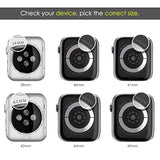 3-Pack Bling Cases Compatible For Apple Watch Case 38Mm With Built-In Screen Protector For Apple Watch Series 3 2 1 (38Mm, Black/Iridescent/Clear)