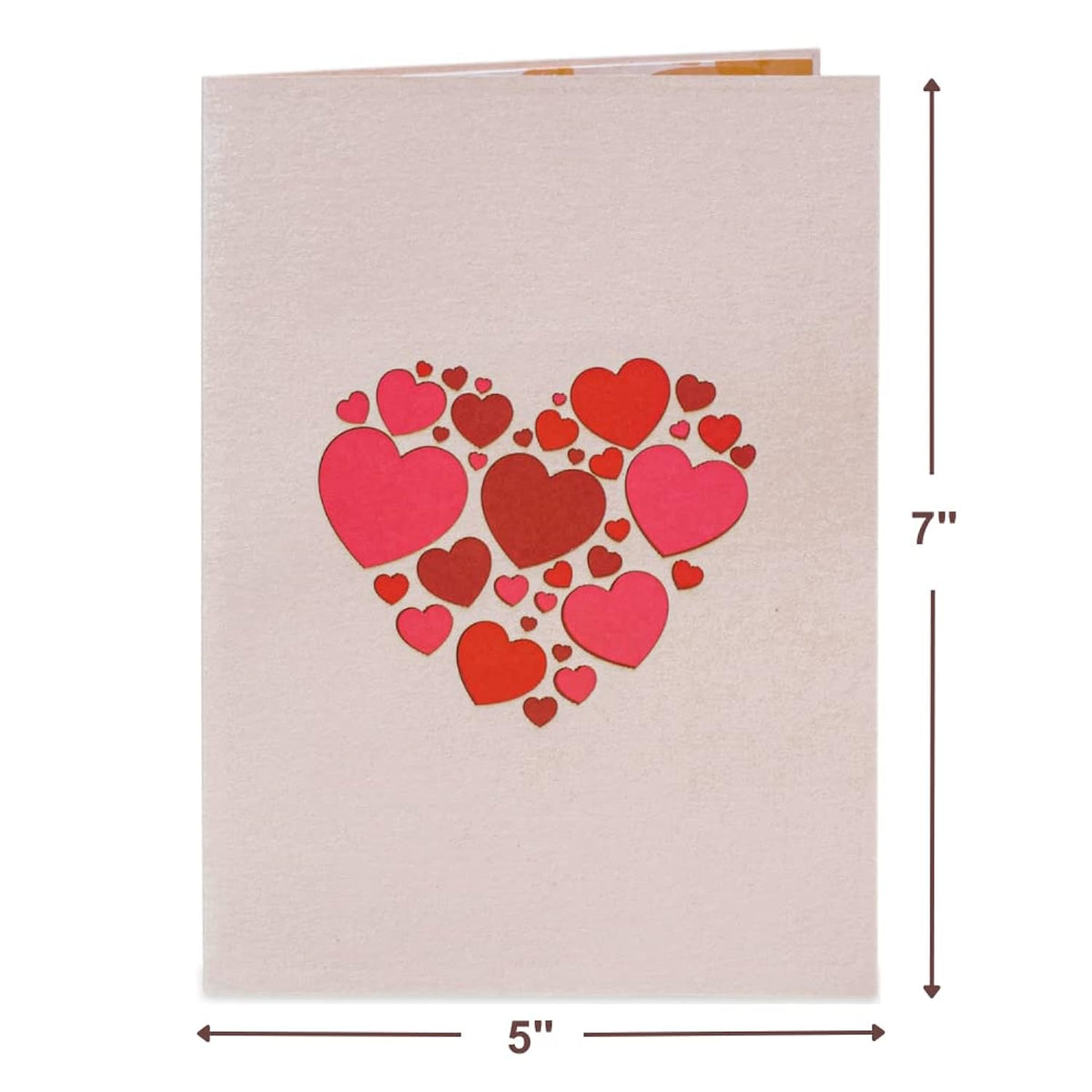 3D Heart Tree Pop Up Valentine'S Day Card, For Valentines Day, Birthday, Anniversary, Wedding, All Occasions - 5" X 7" Cover - Includes Envelope And Note Tag