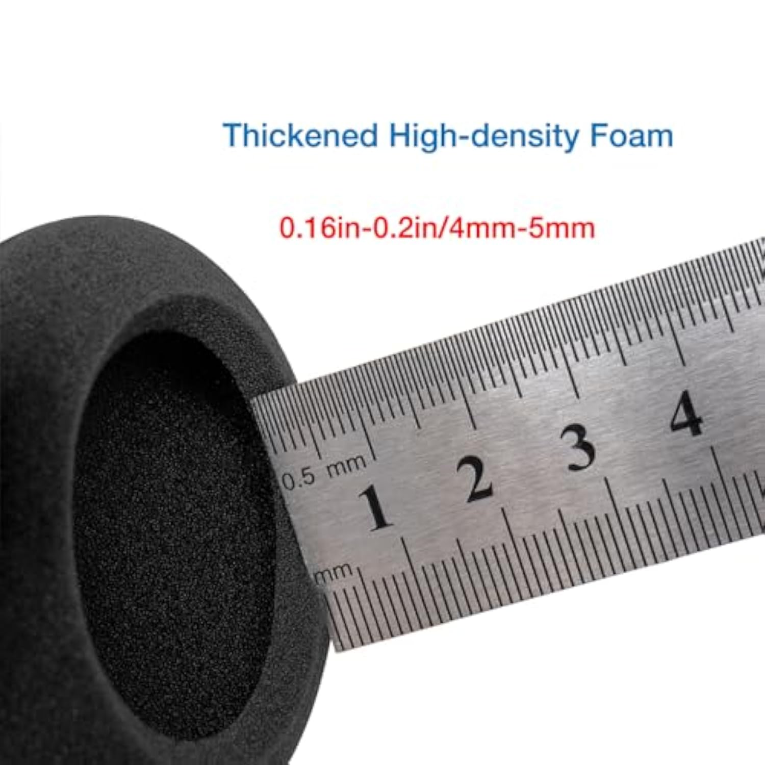 5 Pairs Foam Ear Pads Cushion 60Mm For Sony Mdr-Nc5, Mdr-027, Mdr-023, Mdr-210, Dr-Bt101, Mdr If 120 Headphone, Logitech H800, H111, H330, H340 & More, 4-5Mm Thickness High Density Earpads