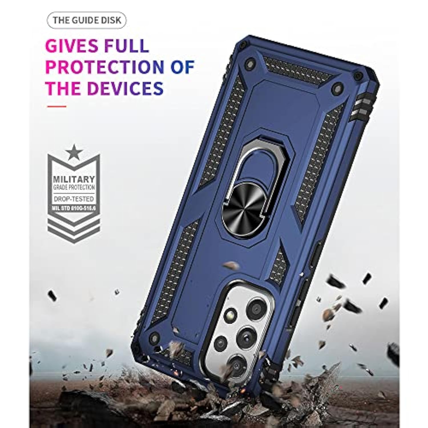 Samsung Galaxy A53 5G Rugged Case with HD Screen Protector Blue