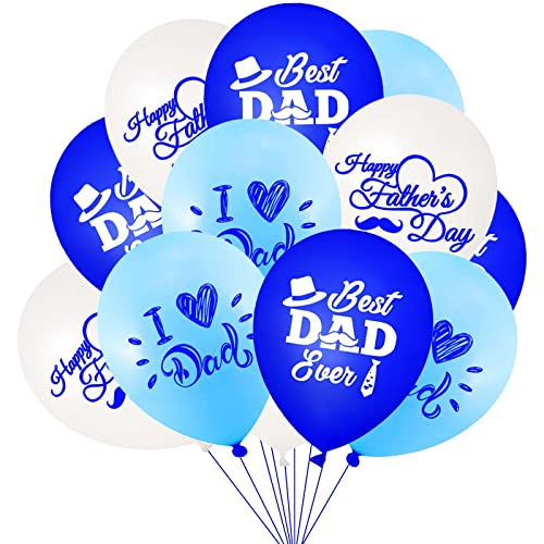 Father's Day Balloons Father's Latex Balloons Decorations 12 Inch Dad Balloons for Father's Themed Party Balloons For Party Supplies Arch Decorations Party Sets-12 PCS