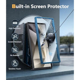 For Samsung Galaxy S24-Ultra Case: Military Grade Drop Proof Protection Cases With Kickstand | Shockproof Rugged Hard Phonecase Heavy Duty Matte Textured Protective Cover - 6.8 Inch Blue