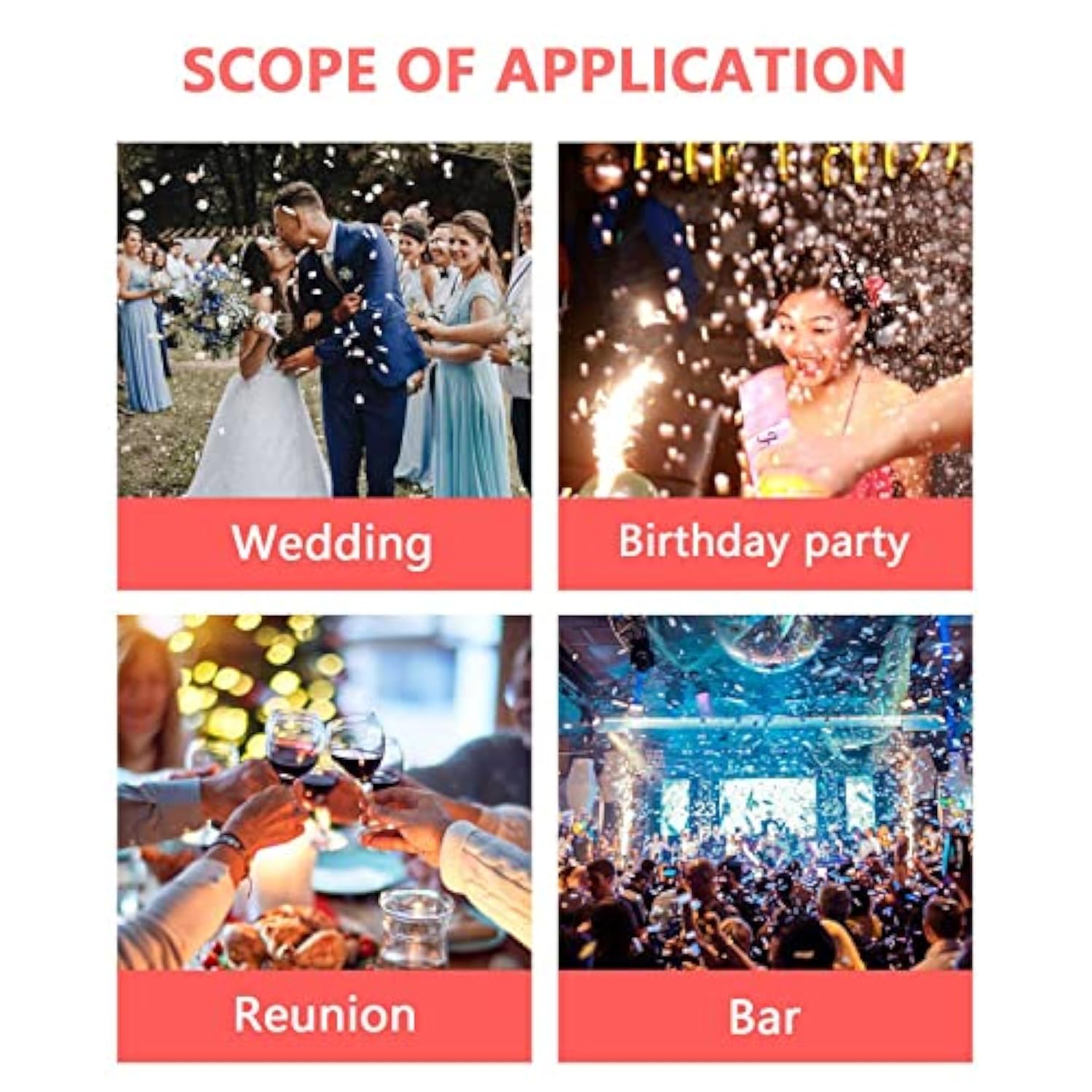 Inflatable Fireworks Gun 20Pcs Confetti Poppers Multicolor Novelty Party Toys