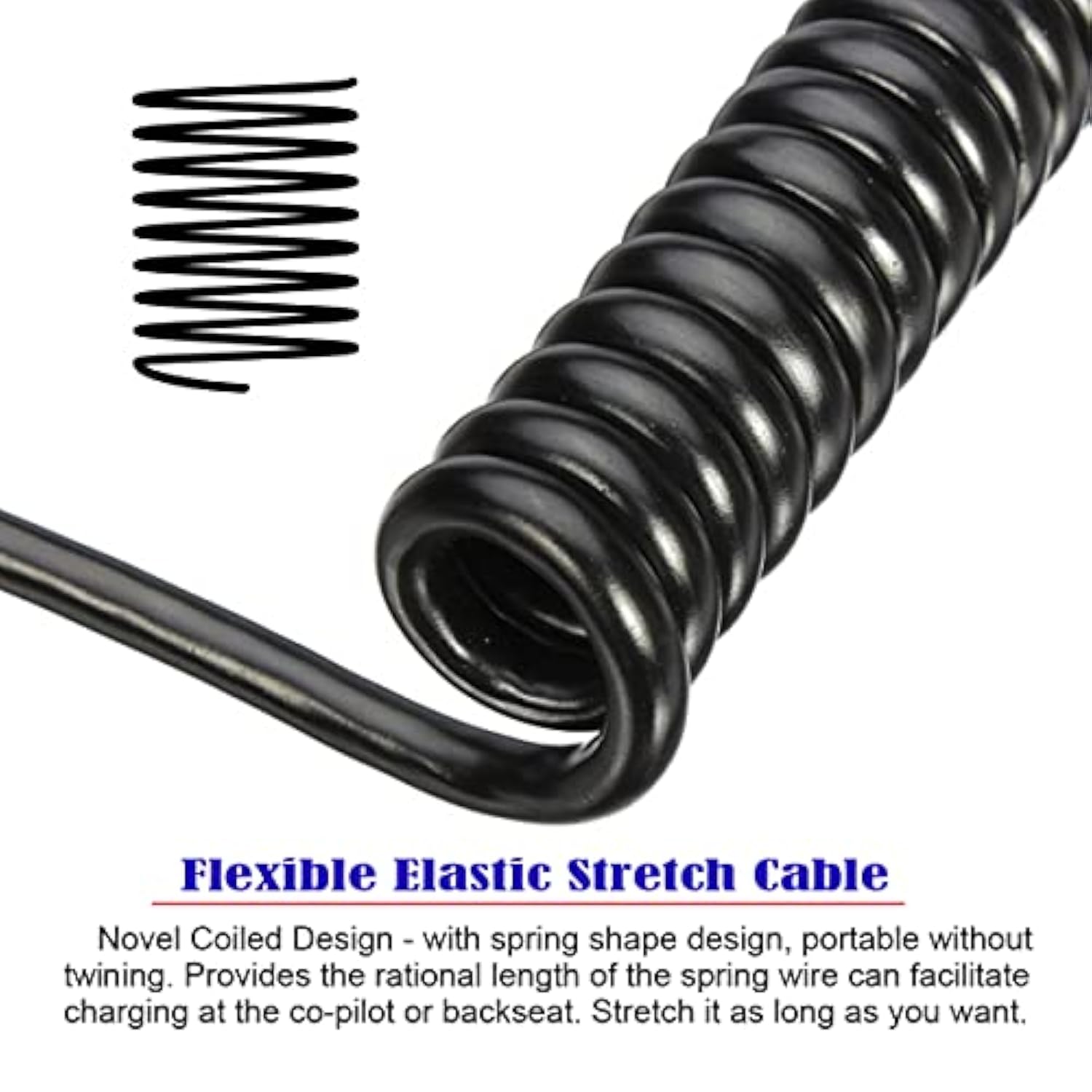 Micro Hdmi Stretch Coiled Cable Hdmi 1.4 To Micro Hdmi 90 Degree Left Angled 4