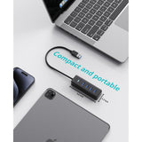 Usb Hub, 4-Port 3.0 Hub Multi Port Expander, Fast Data Transfer Splitter For L