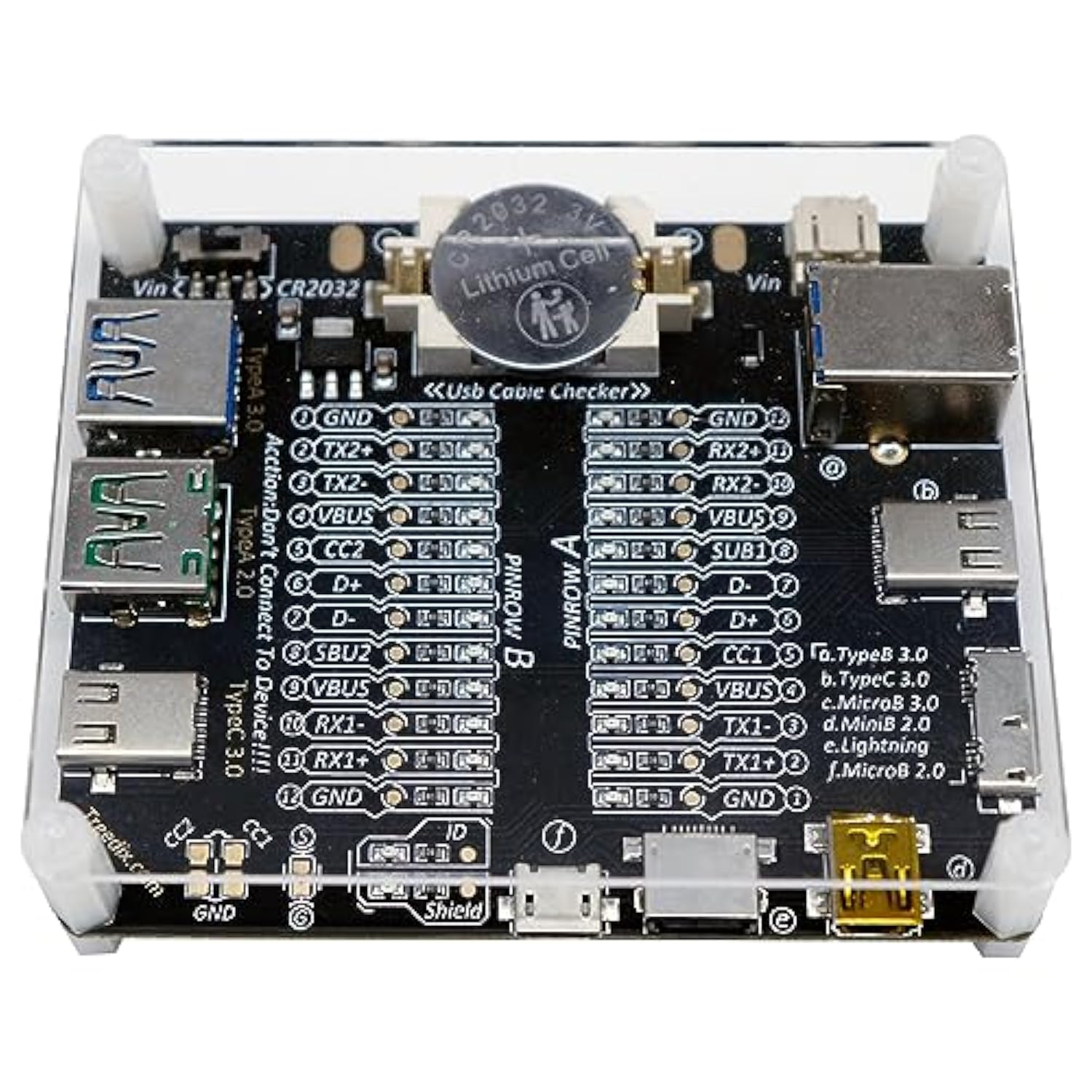 Usb Cable Data Line Test Board Usb Cable Checker Data Wire With Acrylic Case C