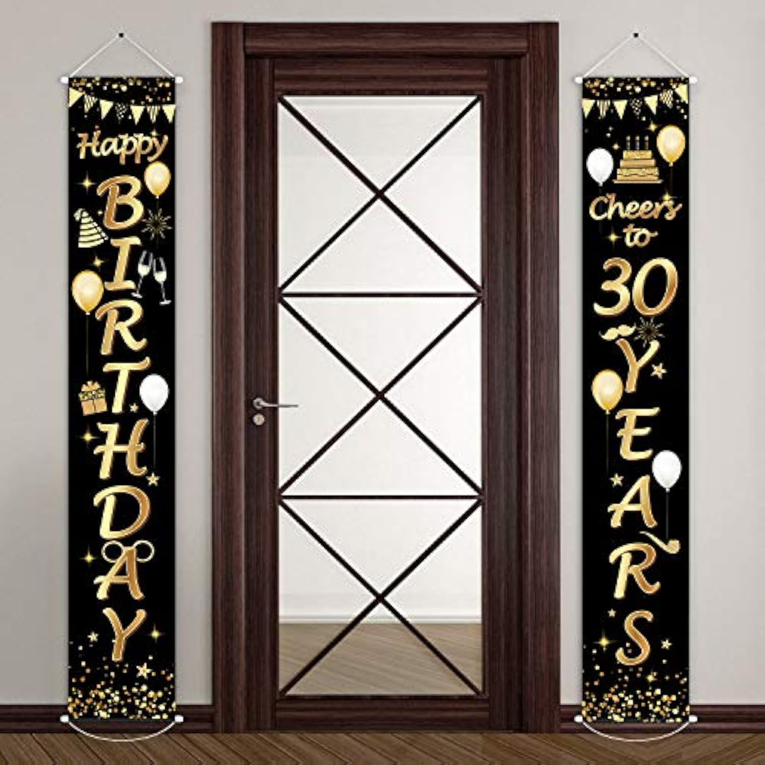 2 Pieces 30Th Birthday Party Decorations Cheers To 30 Years Banner 30T