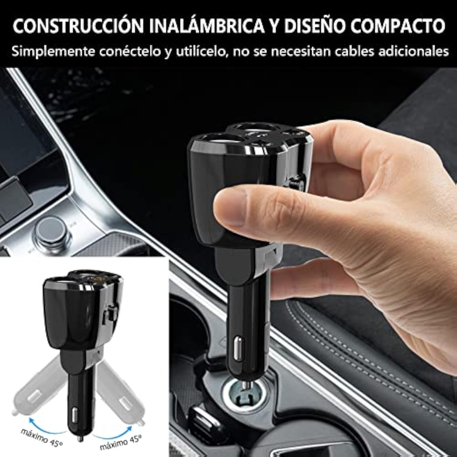 Cigarette Lighter Splitter 2 Socket, 150W Cigarette Lighter Adapter 20W Usb C Car Charger And 18W Qc3.0 Multi Port Car 12V Splitter With Button Switch Led Voltmeter For Gps Dash Cam Phone Tablet