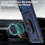 Smky For Moto G Play 2024 Case,With Screen Protectors And Camera Cover,[Military Grade] 16Ft.Drop Tested With Magnetic Kickstand Protective Case For Motorola G Play 4G 2024 6.5 Inch, Blue