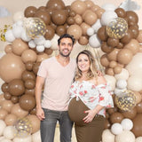 157-Pcs Brown & Neutral Balloon Garland Arch Kit for Parties & Showers