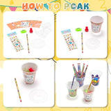 30 Set Back To School Stationery Gifts, First Day Of School Decoration Include Cup, Pencil, Stamp, Sticker, Slap Bracelets, Sharpener, Eraser, Lids, Card, Welcome To School Party For Students