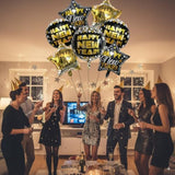 7pc Black Gold 22in 4D Foil Balloons New Year’s Eve Party Supplies 2026