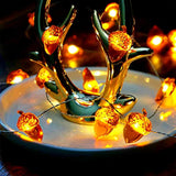 Thanksgiving Decorations Acorn Lights String 10Ft 40 Leds Fairy String Lights Battery Operated With Remote Fall Lights F