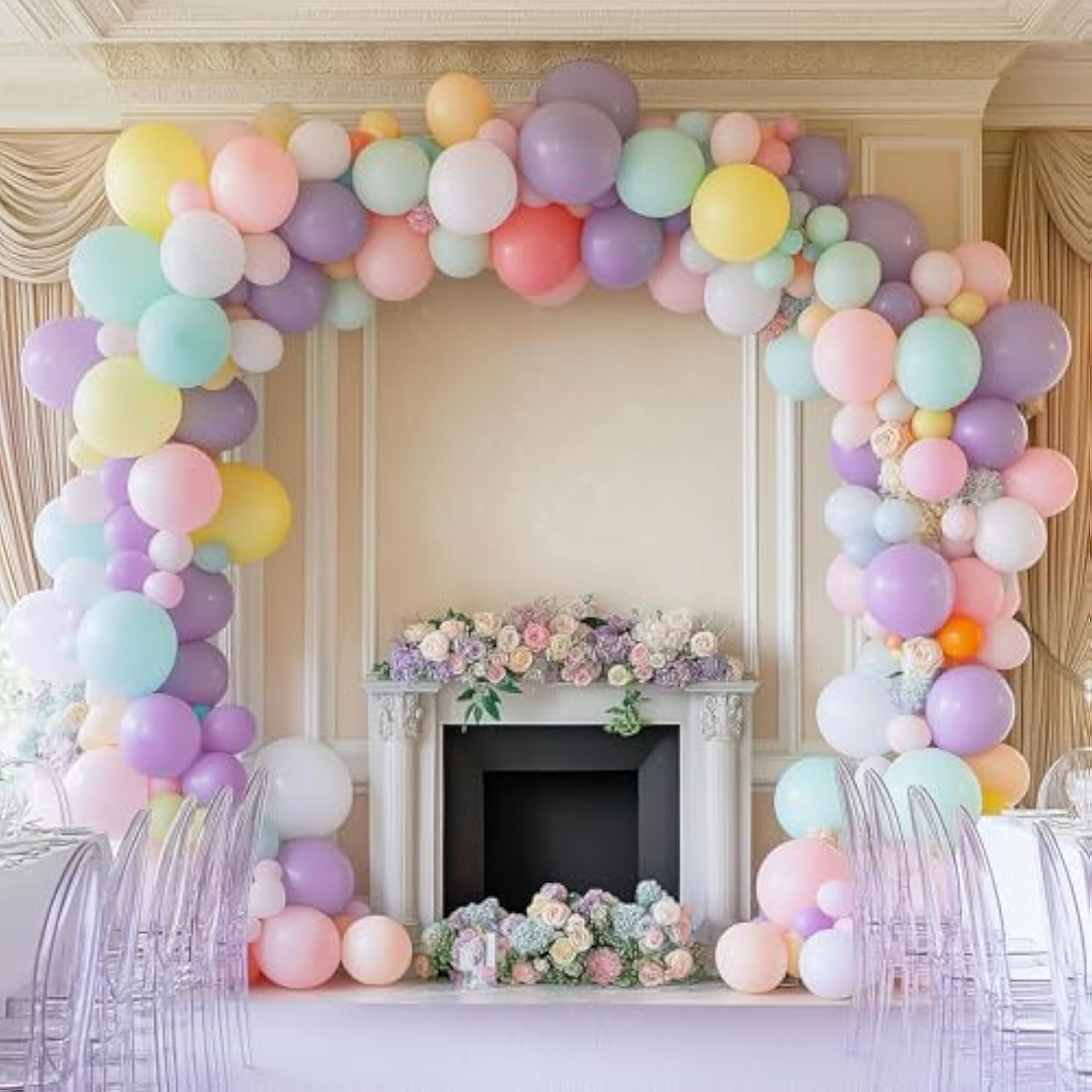 87Pcs Lavender Balloons Different Sizes 18 12 10 5 Inches For Garland Arch, Premium Pastel Latex Balloons For Birthday Party Wedding Baby Shower Bridal Shower Decorations
