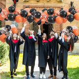 100Pc Halloween Balloons – 12" Black Orange Latex & Confetti Party Decorations