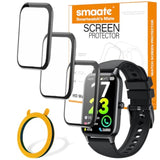 3D Screen Protector Compatible With P97 1.57 Inches Soudorv Fitness Tracker Smartwatch, Pmma, Full Coverage, 3 Pieces