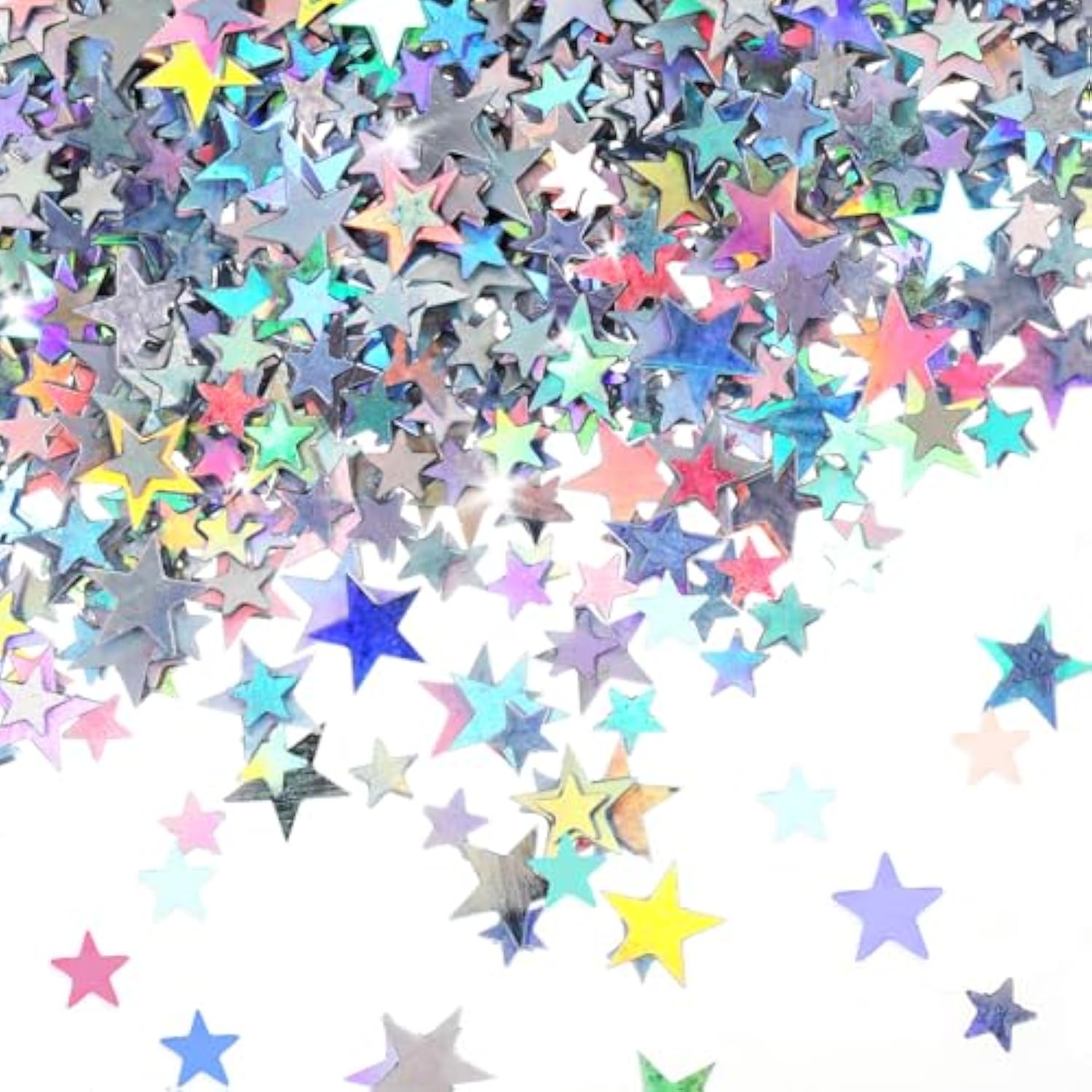 6000 Pcs Glitter Star Confetti With Diamond, 60G/2 Ounce 6Mm Christmas New Year Metallic Foil, Star Confetti For Party Wedding Decorations, Twinkle Sequins Scatter Star Confetti