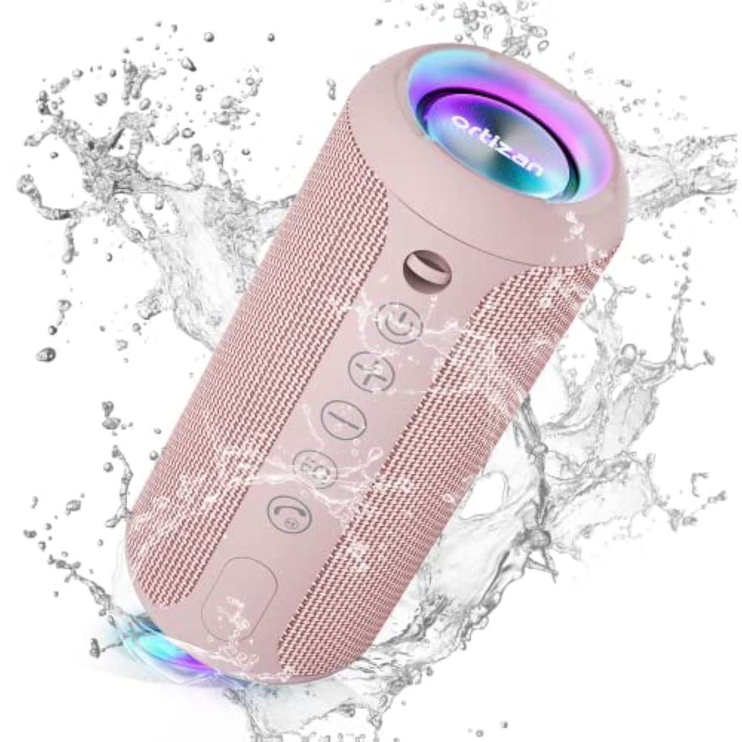 Portable Bluetooth Speakers, Ipx7 Waterproof Wireless Speaker With 24W Loud Stereo Sound, Deep Bass, Bluetooth 5.3, Rgb Lights, Dual Pairing, 30H Playtime For Home, Outdoor, Party