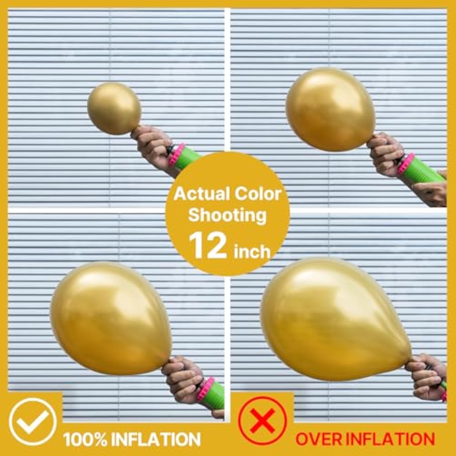 85-Pc Metallic Gold Balloon Set in Multiple Sizes for Garlands & Party Decor