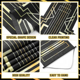 4 Pcs Roaring 20S Party Decorations Black And Gold Column Door Porch Banner 1920S Hanging Banner Speakeasy Awards Wedding Decorations Supplies