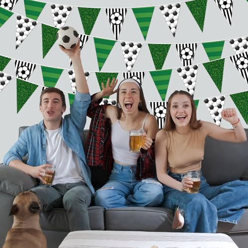 Soccer Party Decorations 4 Pcs Soccer Banner Pennant