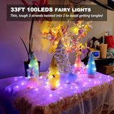 Fairy Lights Usb Plug In 33Ft 100Leds With Remote, Warm White 20 Color Changing Light Twinkle Firefly String Lights For