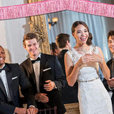 6 Pack 10 Feet Foil Fringe Garland Metallic Tinsel Streamers Banner Wall Hanging Curtain Backdrop Banner For Parade Floats, Thanksgiving, Christmas, Birthday, Halloween Party Decorations(Pink)