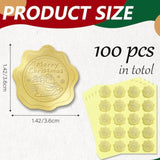 100 Pcs Merry Christmas Stickers For Envelopes, Gold Christmas Envelope Seals, Gold Foil Stickers For Wedding Invitations, Greeting Cards, Party Favors, Self-Adhesive (Santa Claus Style)