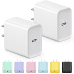 2-Pack USB C Charger Block, Fast Charger for iPhone 15/14/13 and Galaxy S22