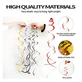 30Pc Black Hanging Swirl Party Decorations Foil Ceiling Streamer for Celebrations