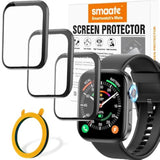 3D Screen Protector Compatible With Veryfit Gtx12 1.99 Inches Fitpolo Enomir Tensky Veryfit Smartwatch, Pmma, Full Coverage, 3 Pieces