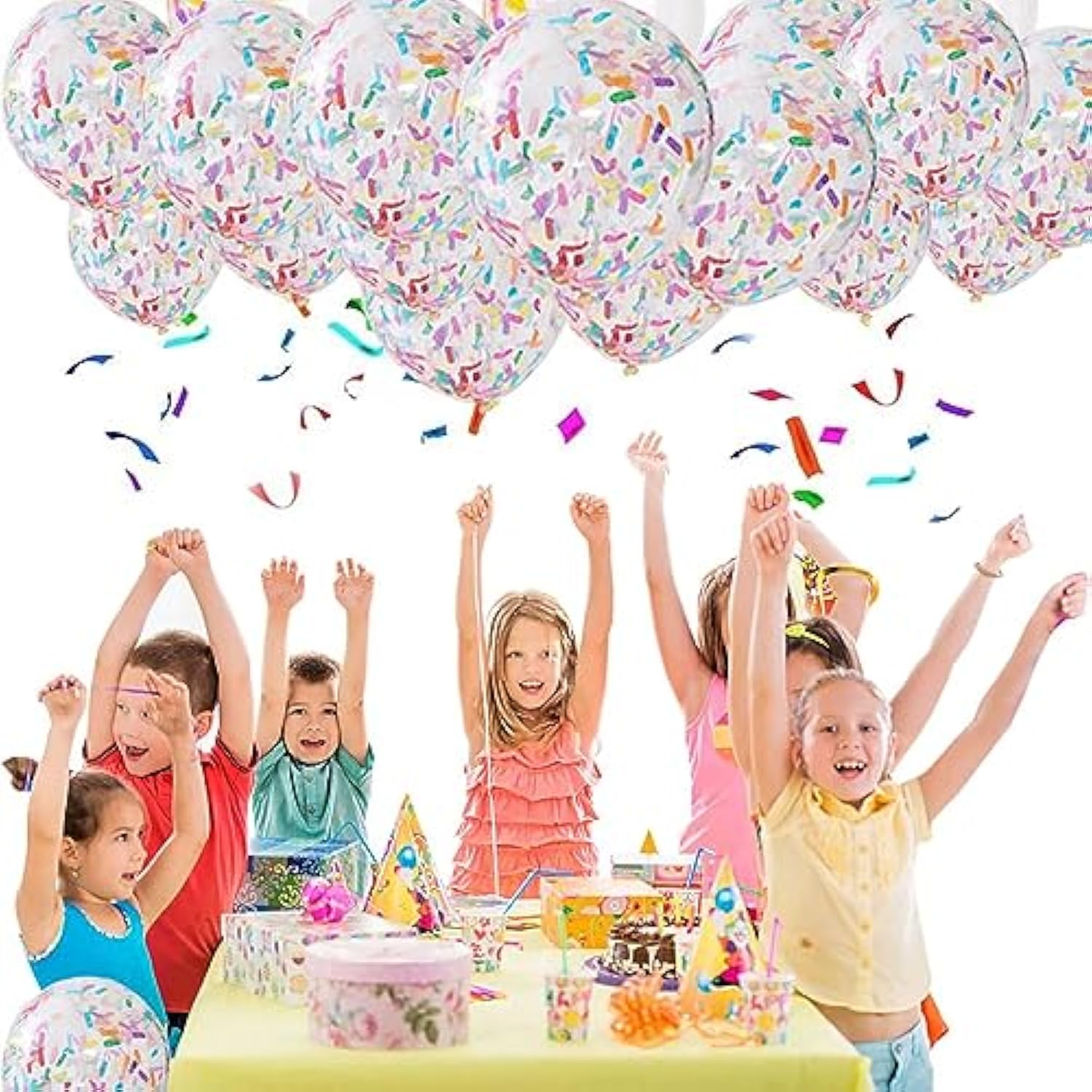 30Pcs Party Balloon Birthday Balloons Sprinkles Confetti Balloon Pack - Ice Cream Sprinkle Balloons With Bright Confetti Party Decoration, Wedding, Bridal, Proposal