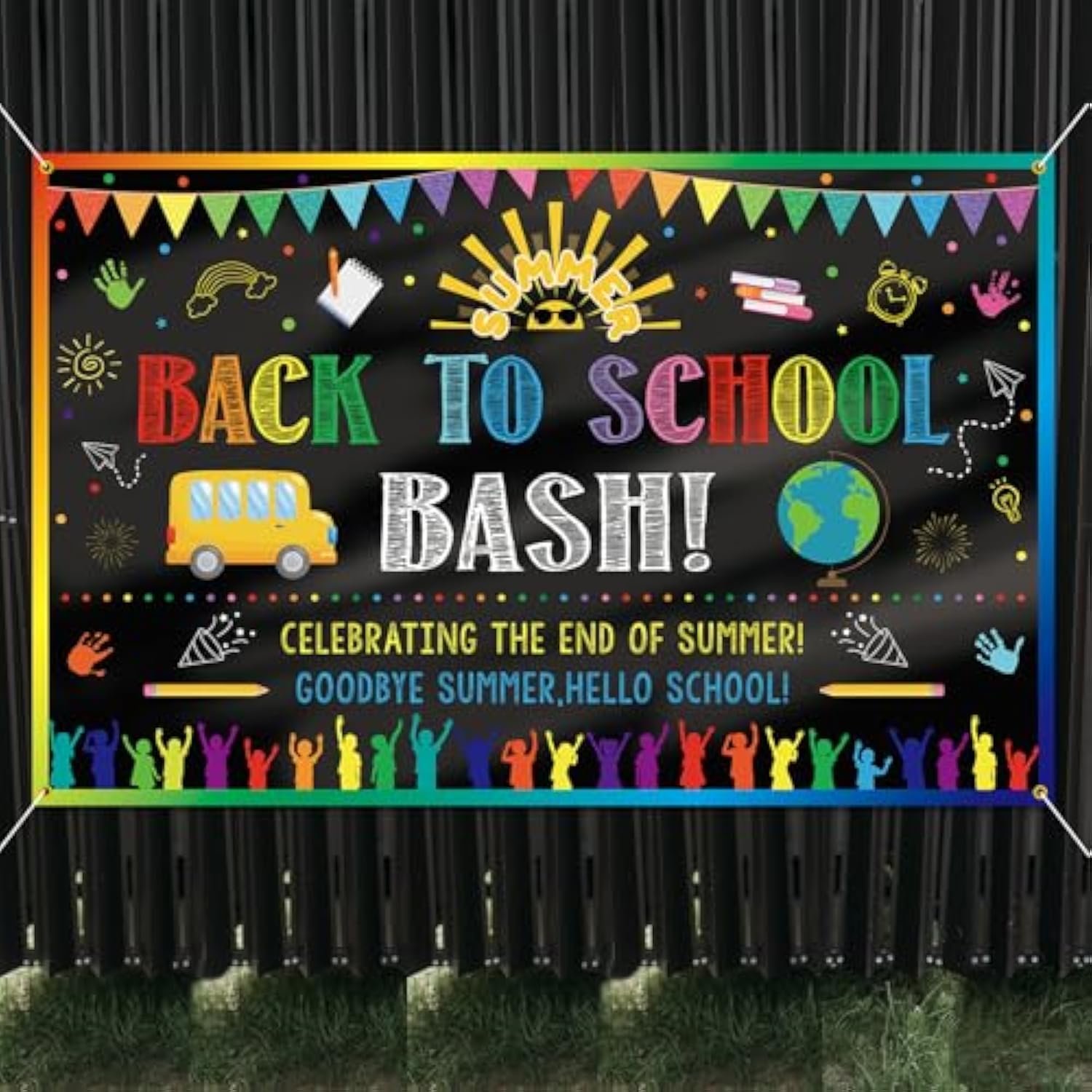 Back to School Bash Backdrop Classroom & First Day Photo Booth Decor