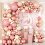 150Pcs Blush Pink Balloon Arch Kit for Boho Baby Shower, Wedding & Party Decorations
