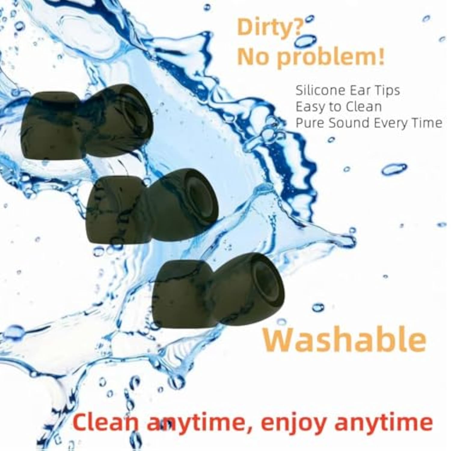 3 Pairs Premium Ear Tips For Powerbeats Pro Earbuds In Ear Tips, Silicone Washable Noise Reducing Secure Fit For Beats Powerbeats Pro, Fit In Case, Buds Tips Army Green, Small