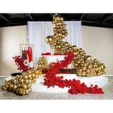 Metallic Gold Giant Balloons 36 Inch - 8 Pack Jumbo Chrome Gold Balloons Large Round Gold Latex Balloons For Photo Shoot Wedding Baby Shower Graduation Birthday Christmas Party Decorations