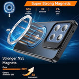 Case For Moto G 2025, Magnetic Phone Case [With Camera Stand Guard] Antifingerprint Translucent Matte Shockproof Protective Case For Motorola Moto G 5G 2025 (Black)
