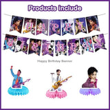 Prince Singer Birthday Party Decorations, Rock Singer Theme Birthday Banner Honeycomb Centerpieces Hanging Swirls Party Latex Balloons For Fans Birthday Baby Shower Party Supplies
