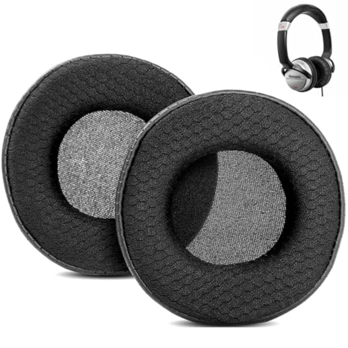 Breathable Replacement Earpads Cushion Compatible With Numark Hf125 Hf 125 Headphone Ear Pads With Mesh Fabric/Punched Protein Leather And Memory Foam